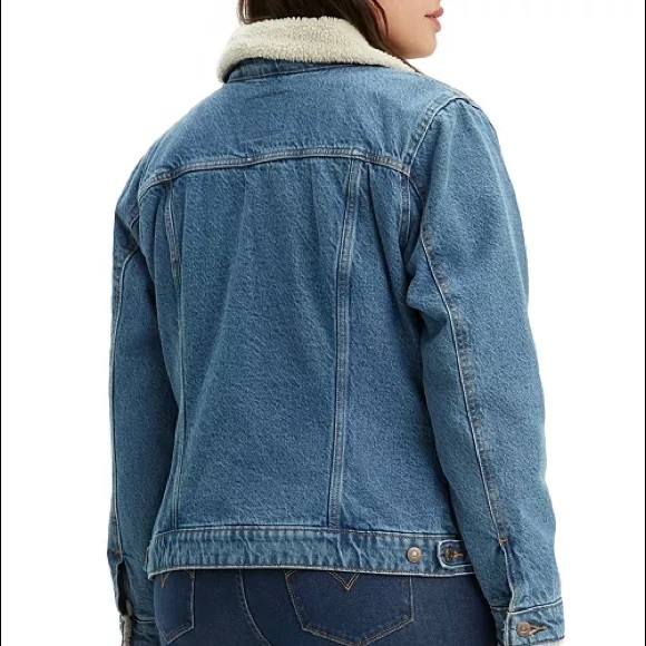 Levi’s Denim Trucker Fleeced collar Denim Jacket - Picture 2 of 8
